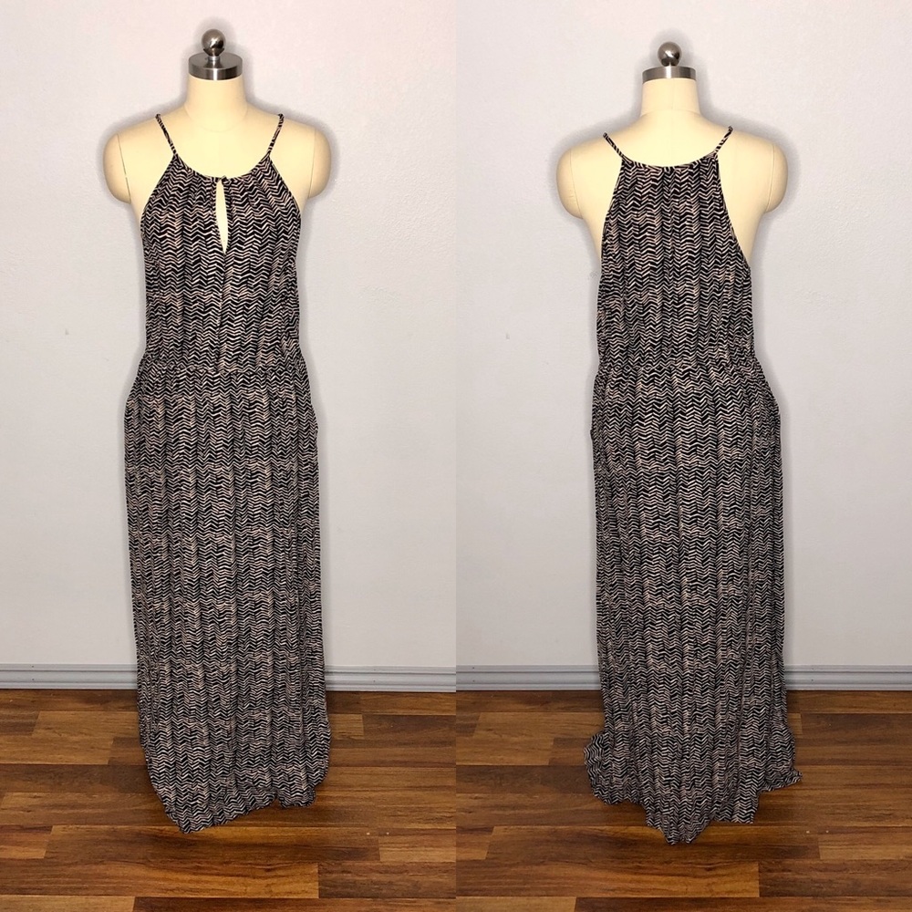 Lucky Brand Large Halter Keyhole Maxi Dress